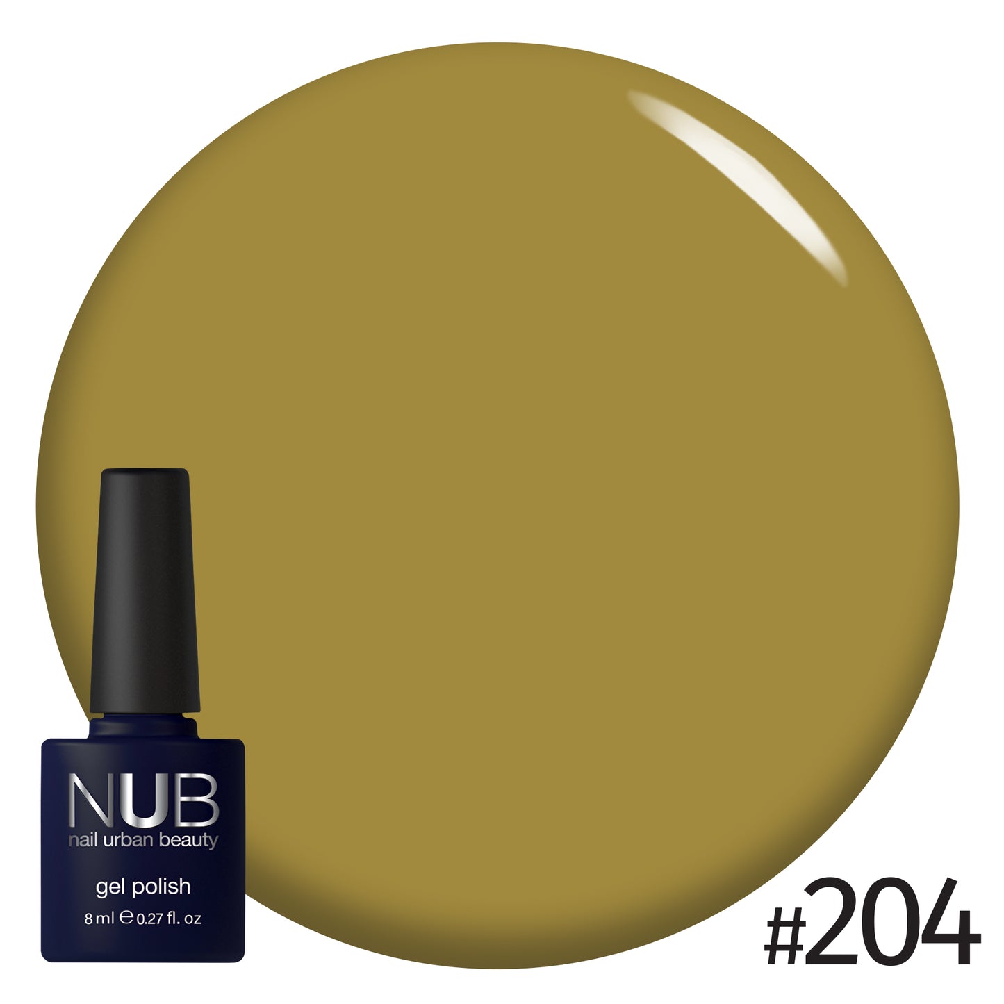 NUB Gel Polish, color #204 Celebrity Style, 8 ml