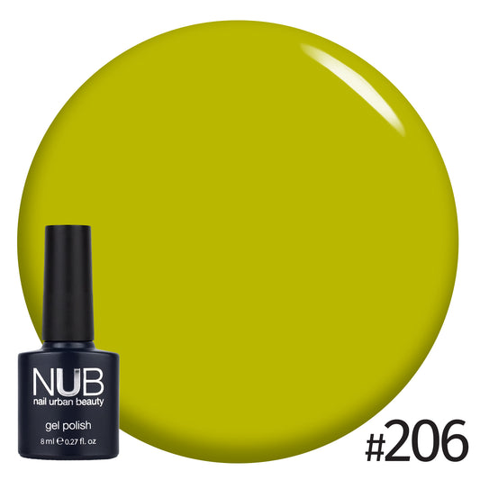 NUB Gel Polish, color #206 Fresh And Young, 8 ml