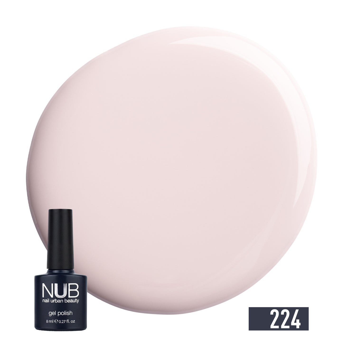 NUB Gel Polish, color #224 Pale Lips, 8 ml