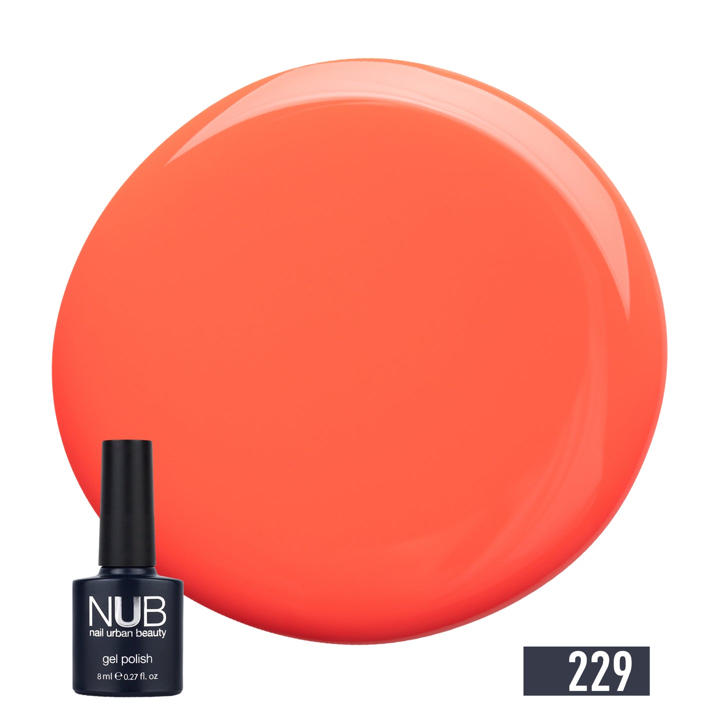 NUB Gel Polish, color #229 Colorful Flash, 8 ml