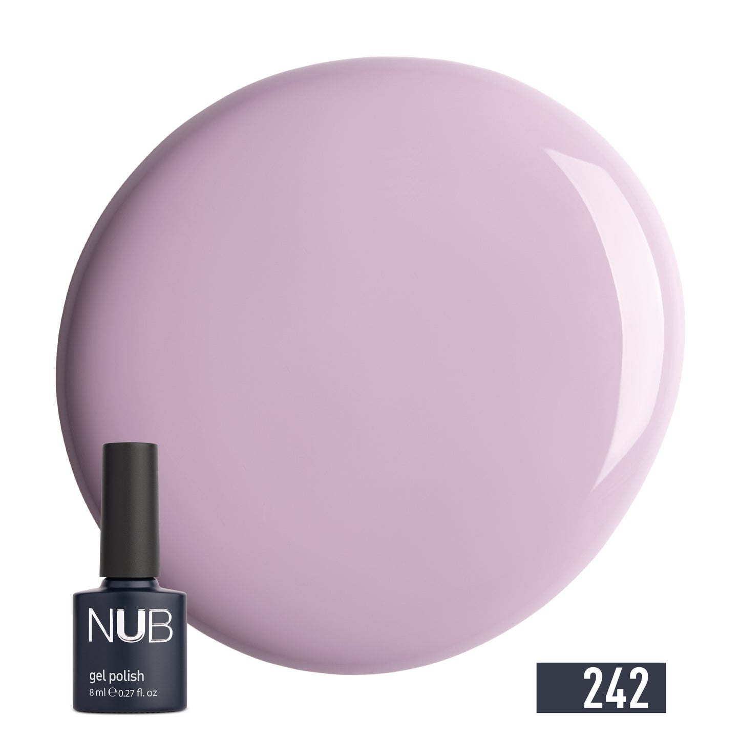 NUB Gel Polish, color #242 Pale Mauve, 8 ml