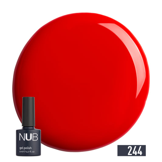 NUB Gel Polish, color #244 Scarlet, 8 ml