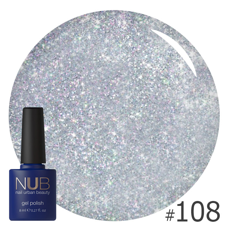 NUB Gel Polish, color #108 Tinsel Mood, 8 ml