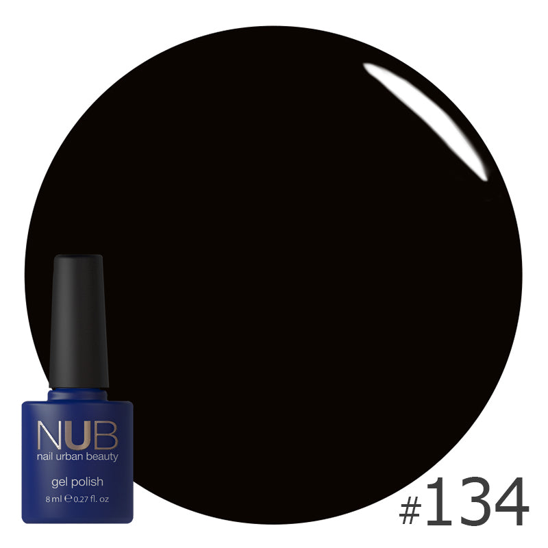 NUB Gel Polish, color #134 Tiny Black Dress, 8 ml