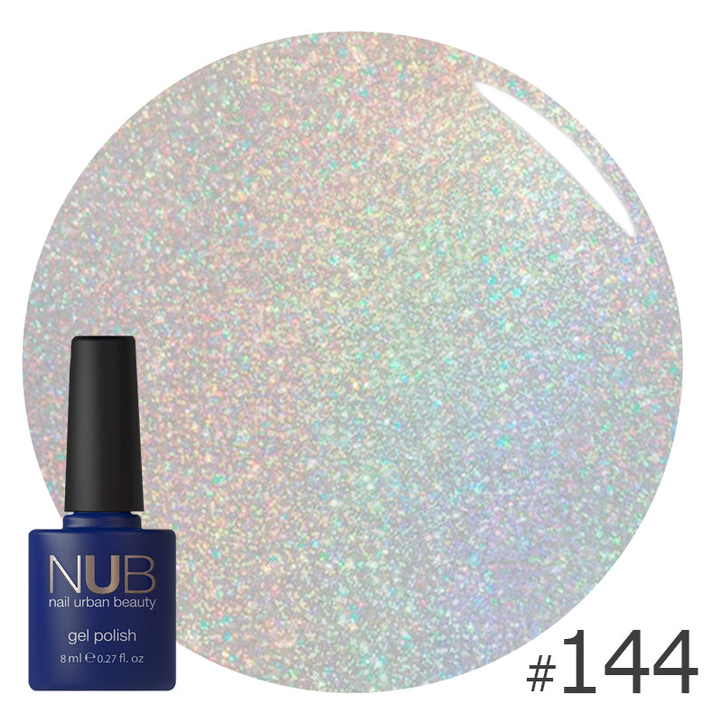 NUB Gel Polish, color #144 Brightest Pearl, 8 ml