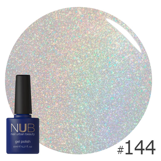 NUB Gel Polish, color #144 Brightest Pearl, 8 ml
