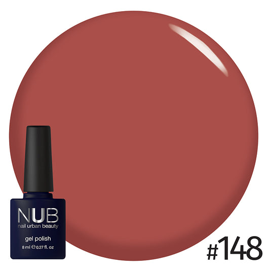 NUB Gel Polish, color #148 Melted Chocolate, 8 ml