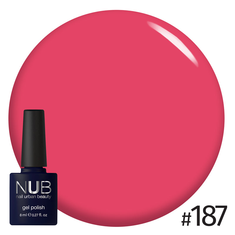 NUB Gel Polish, color #187 Tropical Flower, 8 ml