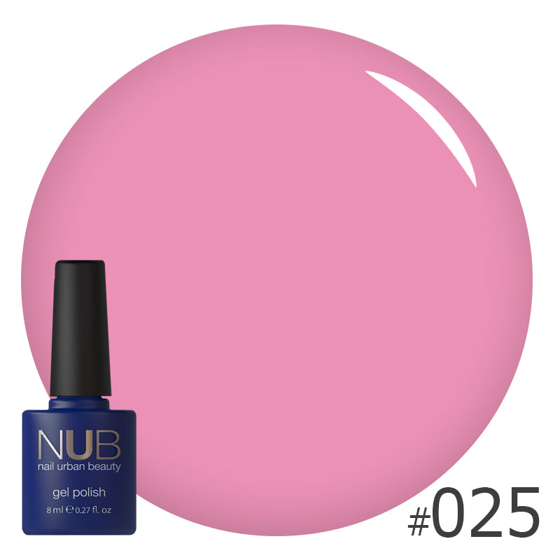NUB Gel Polish, color #025 Pink Plaid, 8 ml