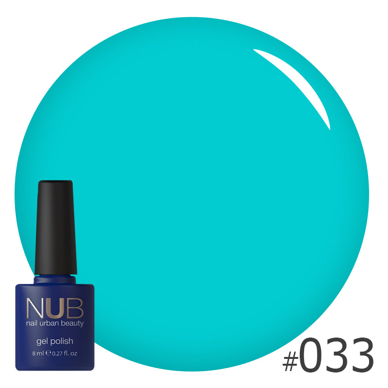 NUB Gel Polish, color #033 Clean Green, 8 ml
