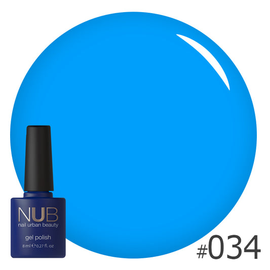 NUB Gel Polish, color #034 The Blue Lagoon, 8 ml