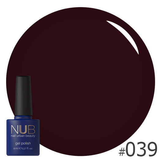 NUB Gel Polish, color #039 Dessert Cherry, 8 ml
