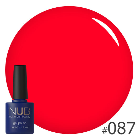 NUB Gel Polish, color #087 Classical Red, 8 ml