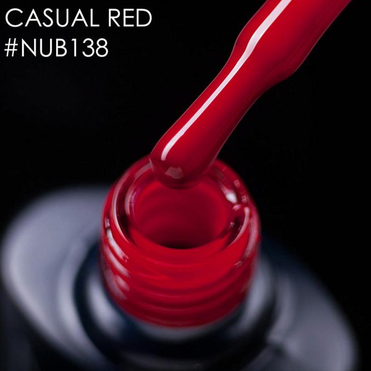 NUB Gel Polish, color #138 Casual Red, 8 ml