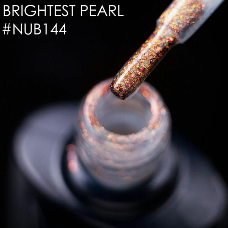 NUB Gel Polish, color #144 Brightest Pearl, 8 ml
