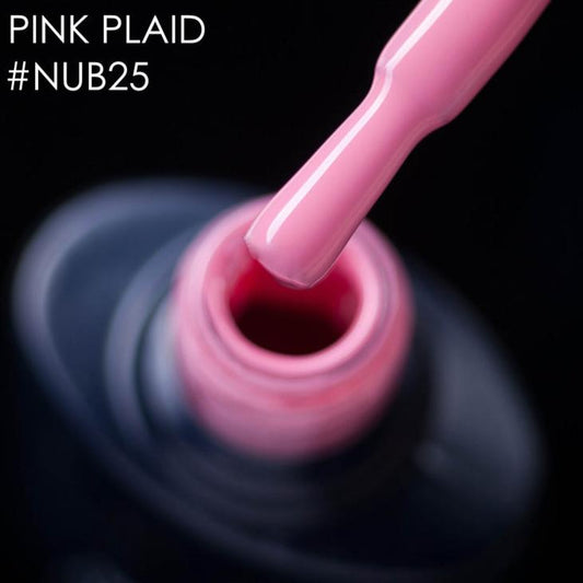 NUB Gel Polish, color #025 Pink Plaid, 8 ml