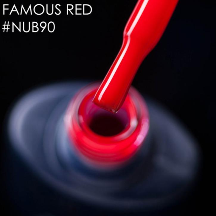 NUB Gel Polish, color #090 Famous Red, 8 ml