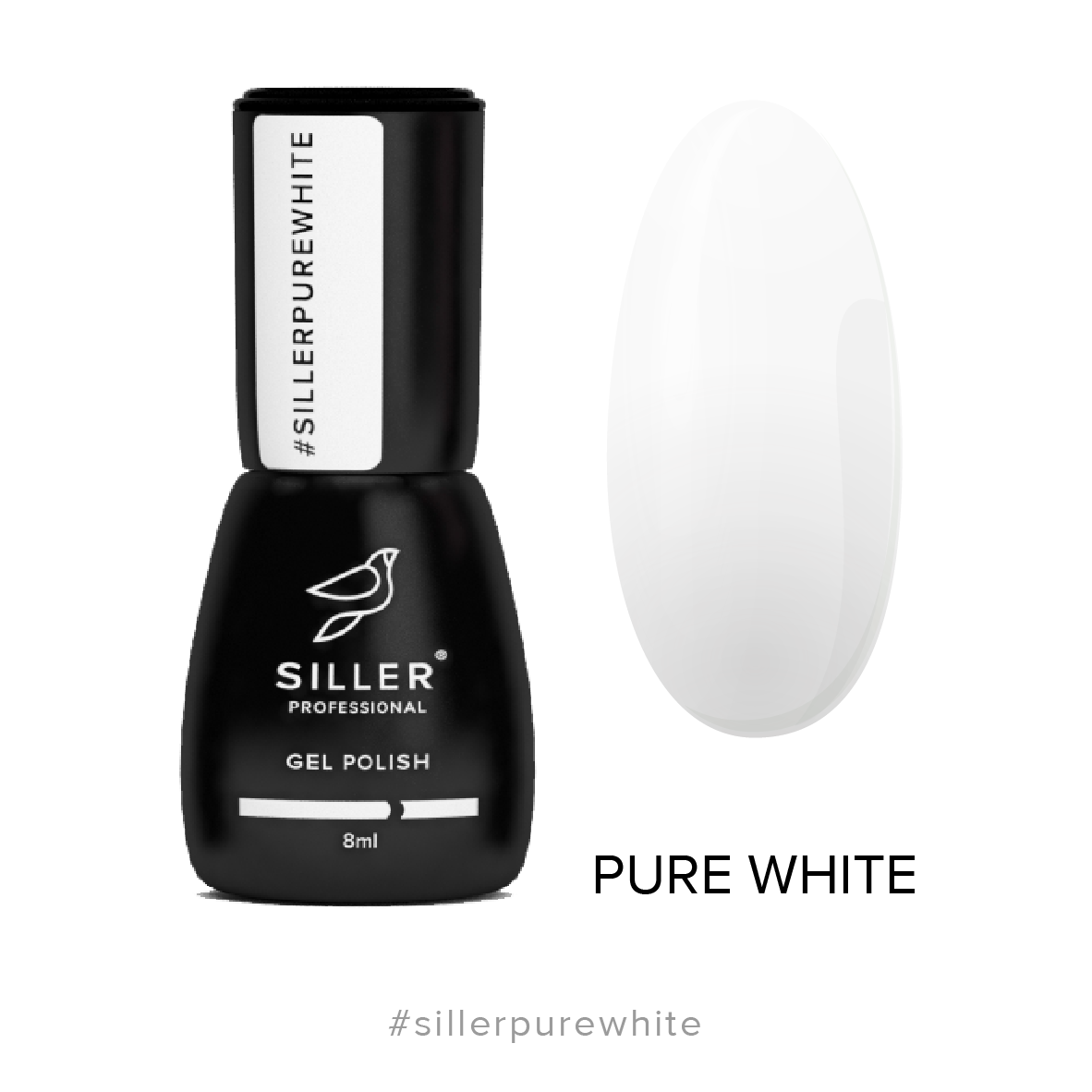 Gel Polish Siller #002 (white), 8 ml
